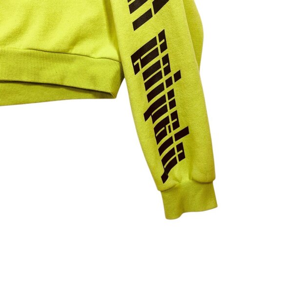 H&M  woman 's neon green cropped sweatshirt size s - Picture 10 of 12